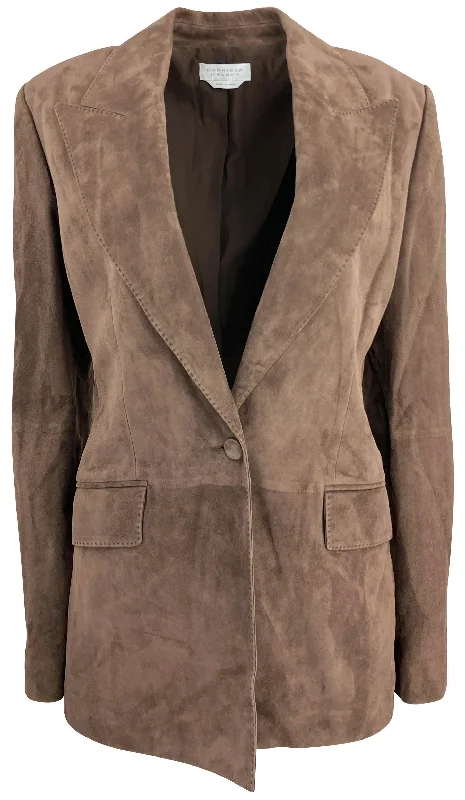 Gabriela Hearst Leiva Blazer in Chocolate Suede