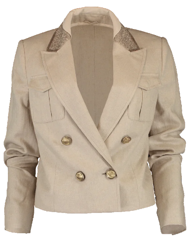 Monili Collar Jacket Jersey Jacket Tulle Jacket Batik Jacket
