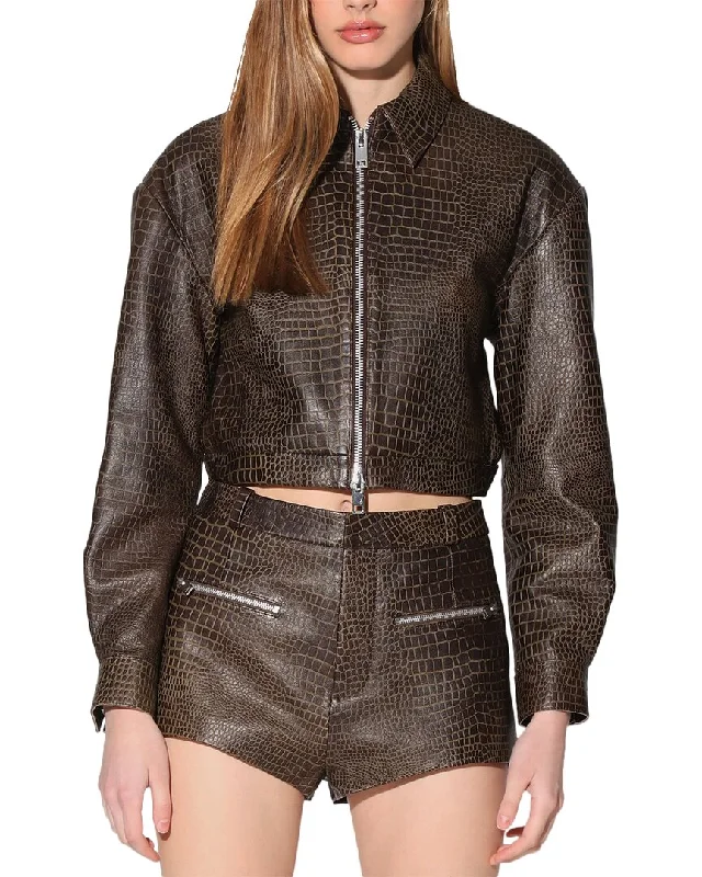 Walter Baker Jasper Leather Jacket Welt Pockets Slit Pockets Flap Pockets