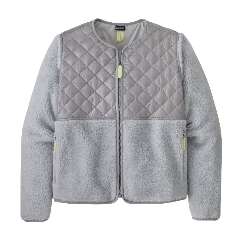W's Recycled Sherpa Hybrid Jacket Satin Jacket Silk Jacket Chiffon Jacket