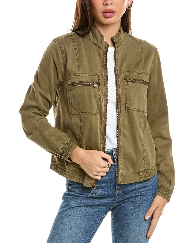 XCVI Quinn Bomber Jacket Plaid Jacket Tartan Jacket Houndstooth Jacket