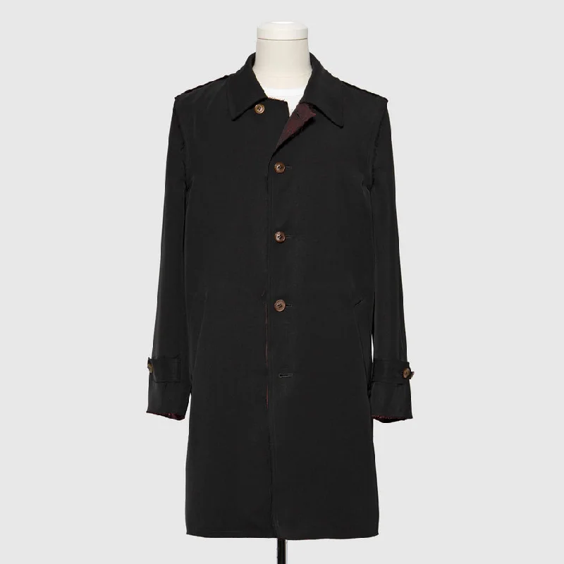 BLACK Comme des Garçons Coat (Black/Burgundy) Lightweight Utility Jacket