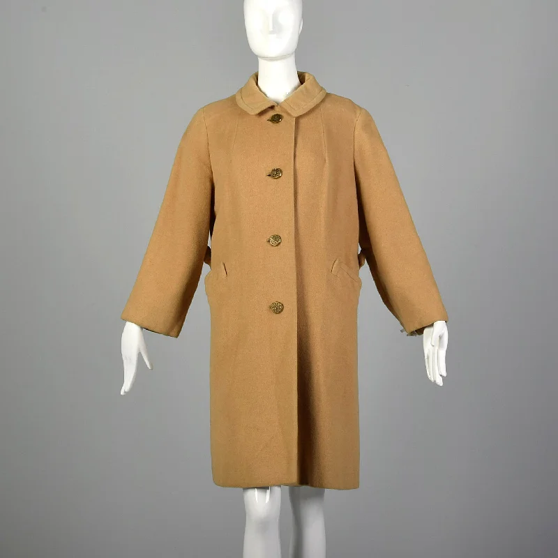 Country Tweeds for I. Magnin Camel Coat Fashionable Blazer Coat