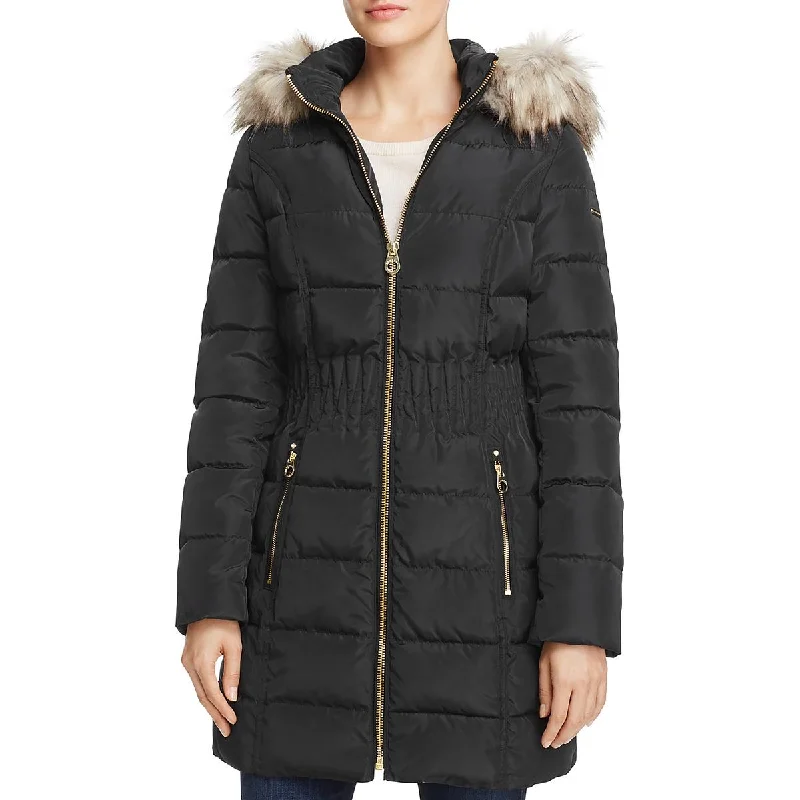 Laundry by Shelli Segal Womens Quilted Warm Parka Coat Streetwear Bomber Jacket