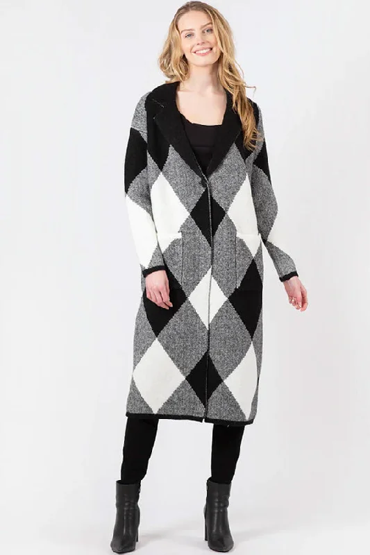 Lyla & Luxe Jimmi Check Coat Classic Riding Jacket