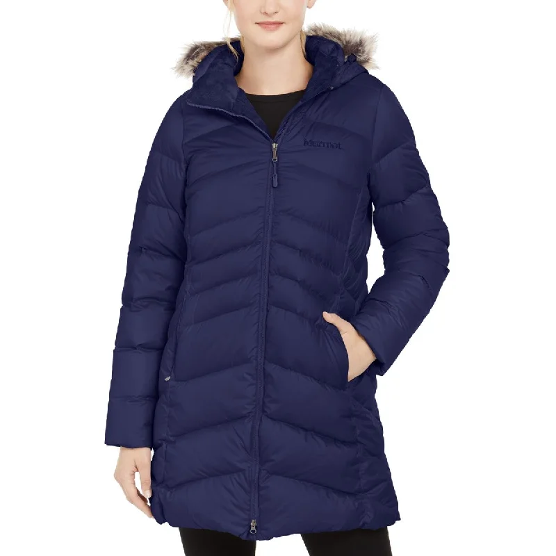 Marmot Womens Montreal Winter Quilted Coat Buttoned Peplum Coat
