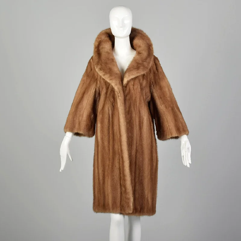 Medium-Large 1960s Mink Coat Relaxed Utility Shacket