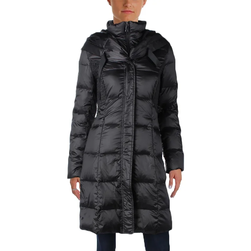 T Tahari Womens Cassandra Winter Down Parka Coat Casual Open-Front Coat