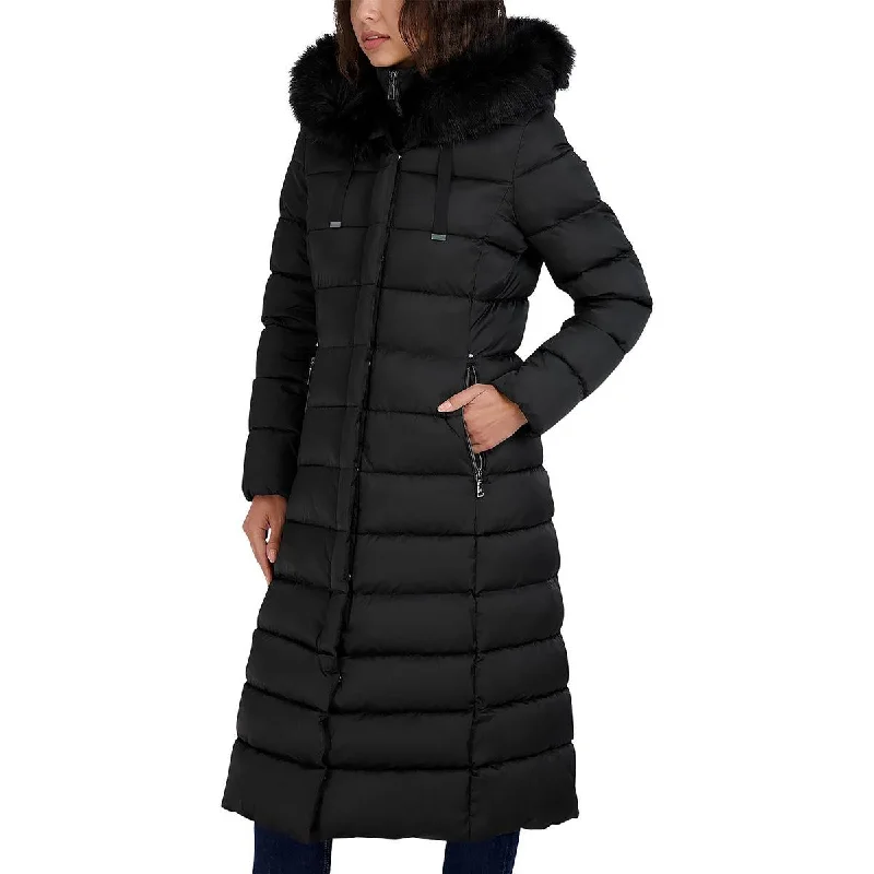 Tahari Womens Quilted Cold Weather Parka Coat Functional Travel Jacket