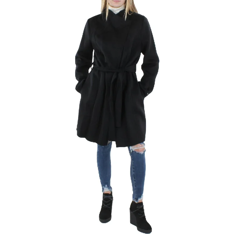 Tahari Womens Wool Blend Warm Wool Coat Casual Denim Jacket