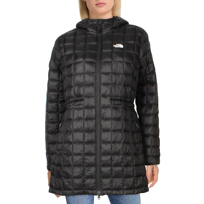 The North Face Womens Thermoball Eco Lightweight Quilted Parka Coat Luxe Faux Fur Coat