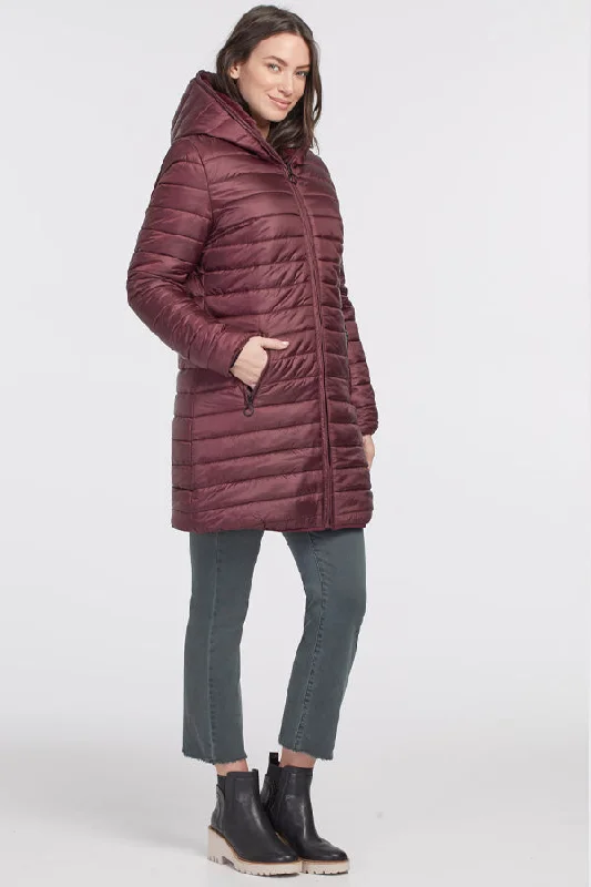 Tribal Reversible Fur Lined Puffer Coat Button-Up Cardigan Coat