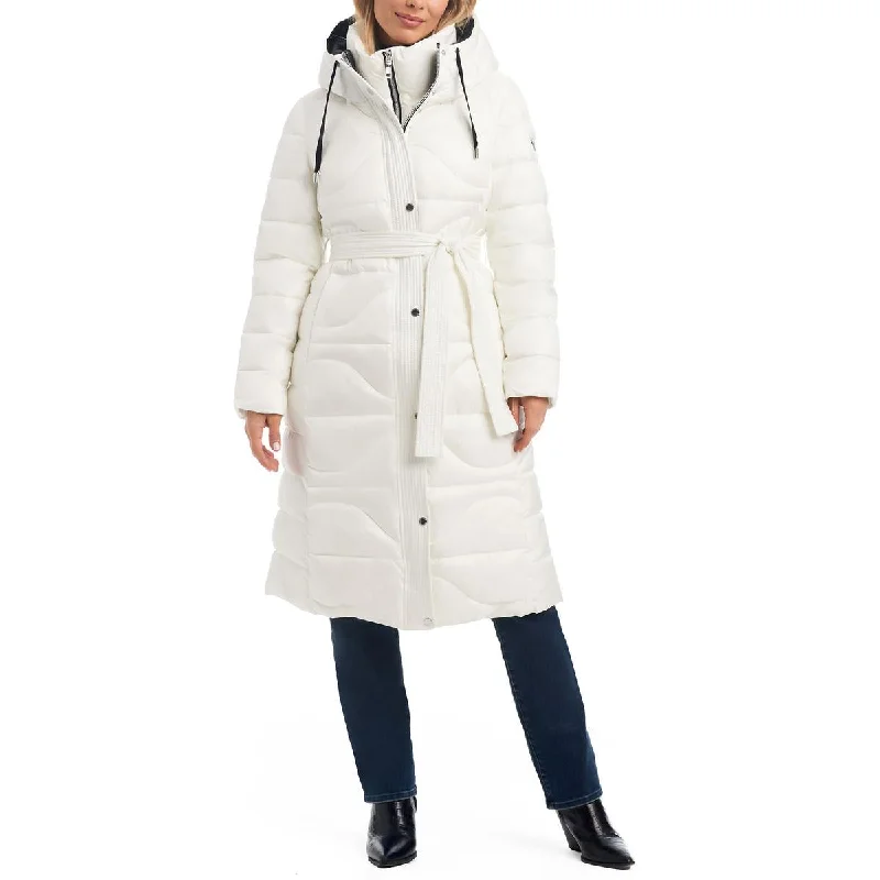 Vince Camuto Womens Cold Weather Long Parka Coat Minimalist Wool Duster