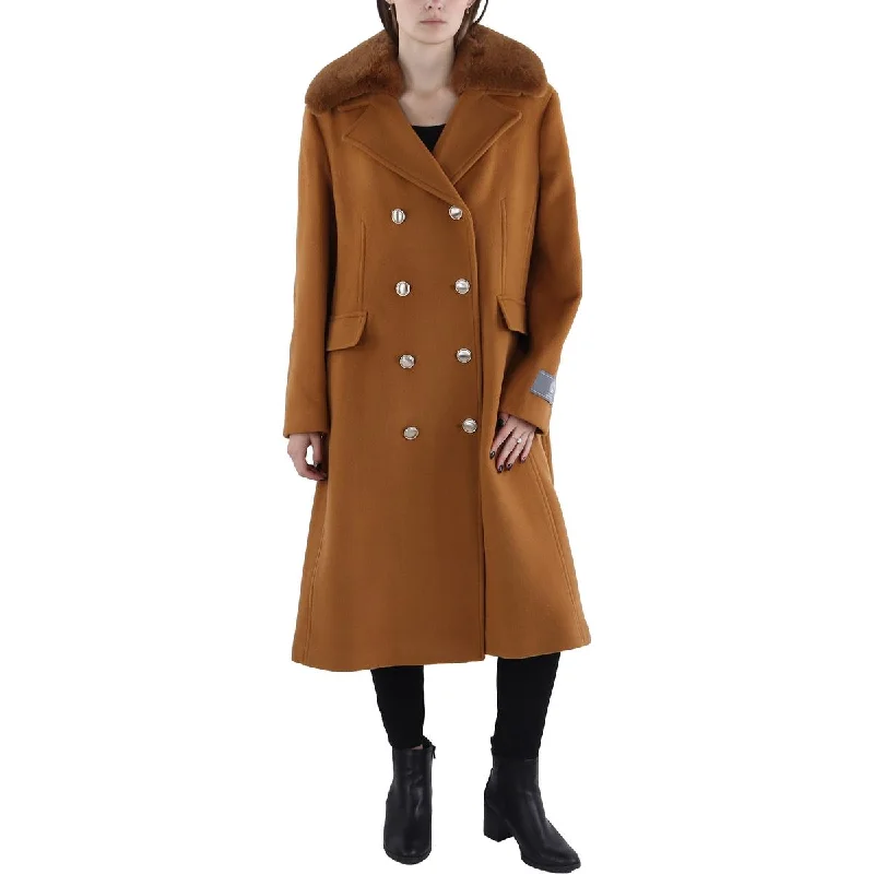 Vince Camuto Womens Wool Blend Long Pea Coat Waterproof Hiking Jacket