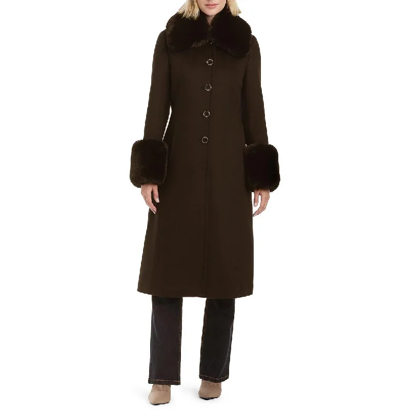 Vince Camuto Womens Wool Cozy Walker Coat Casual Open-Front Coat