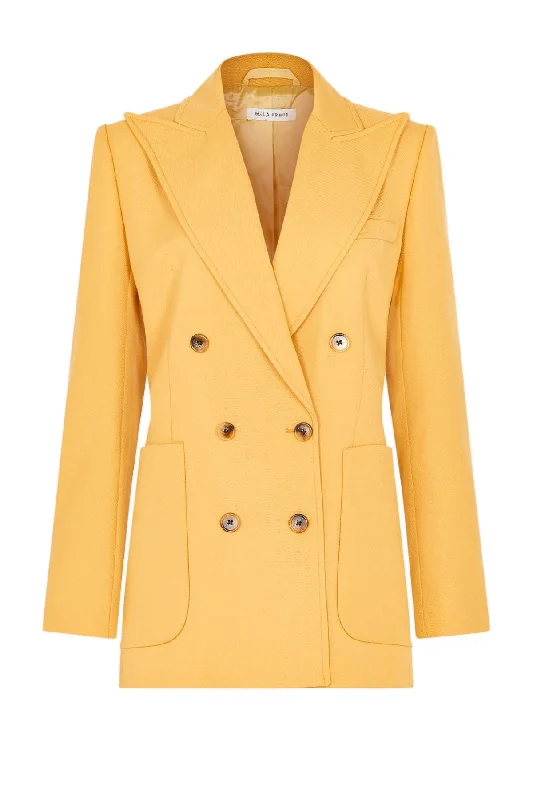 Bella Freud Bianca Cavalry Twill Blazer - Butter Women's Fashion Blazer