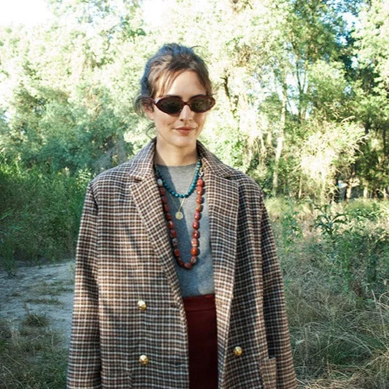 May Oversized Blazer in Brown High-End Women's Suit