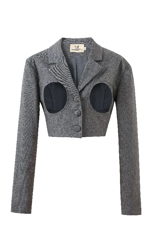 Breastfeeding Business Blazer Postpartum Gray Women's Travel Jacket