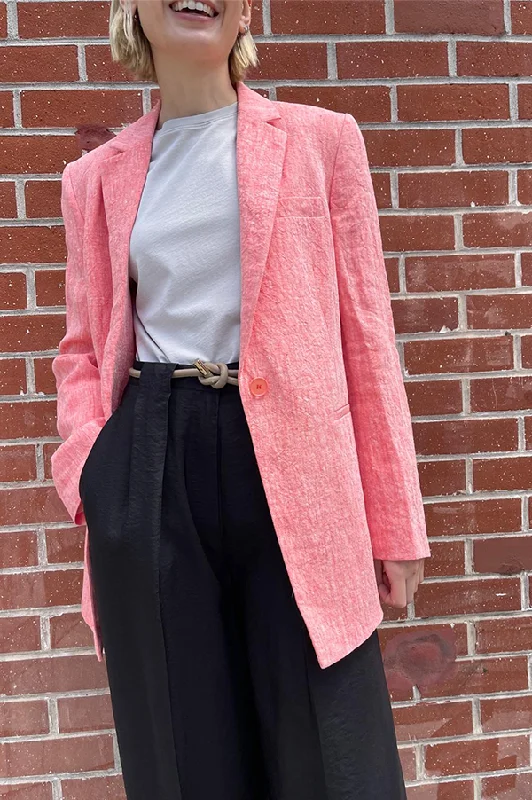 Jinja Blazer in Coral Melange Women's Elegant Suit