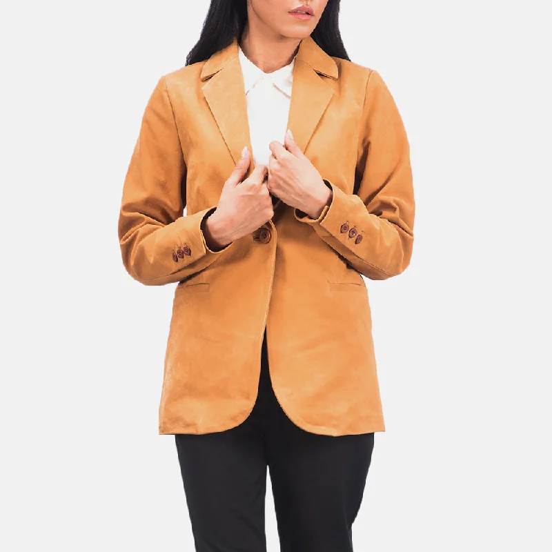 Norma Brown Nubuck Blazer Silk Women's Blazer