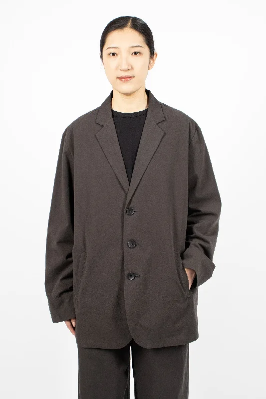 CJT03 Oversized Blazer Dark Grey Linen Women's Suit