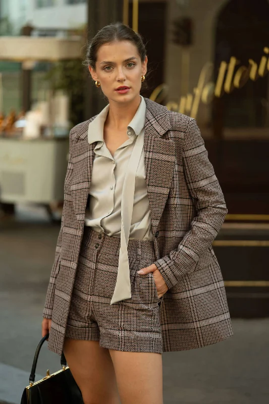 Meredith Plaid Blazer Women's Custom Jacket
