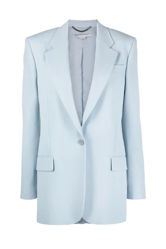Stella McCartney Twill Tailoring Single Breasted Blazer - Daisy Blue Women's Vintage Jacket