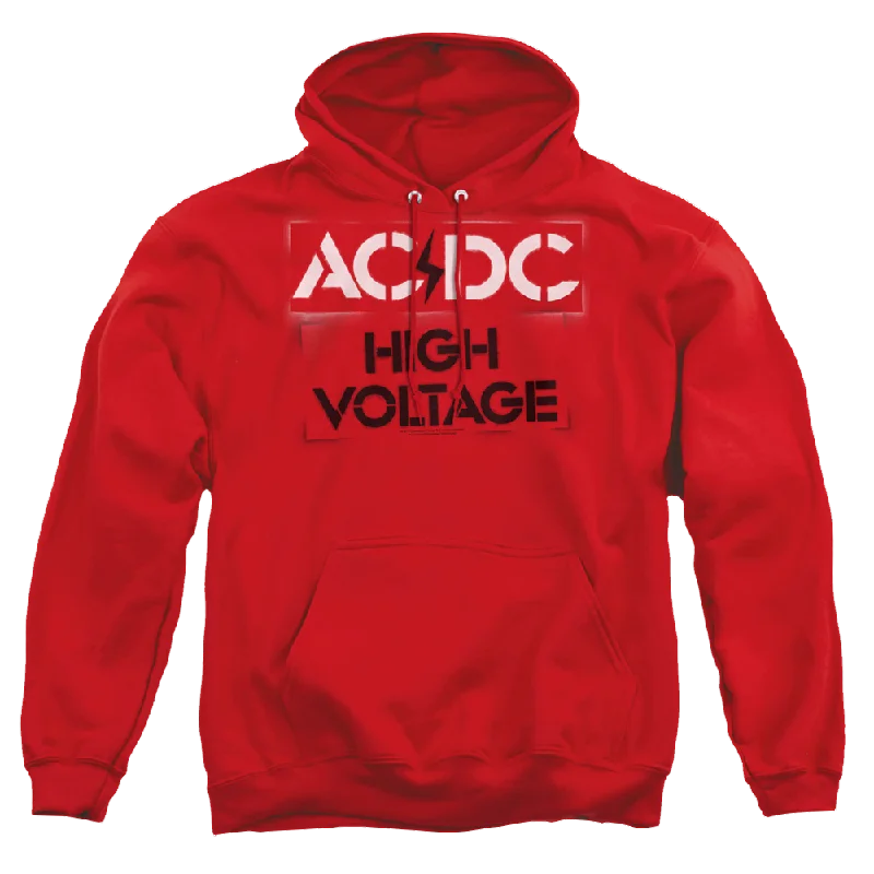 AC/DC High Voltage Stencil - Pullover Hoodie Hooded Pullover Sweater