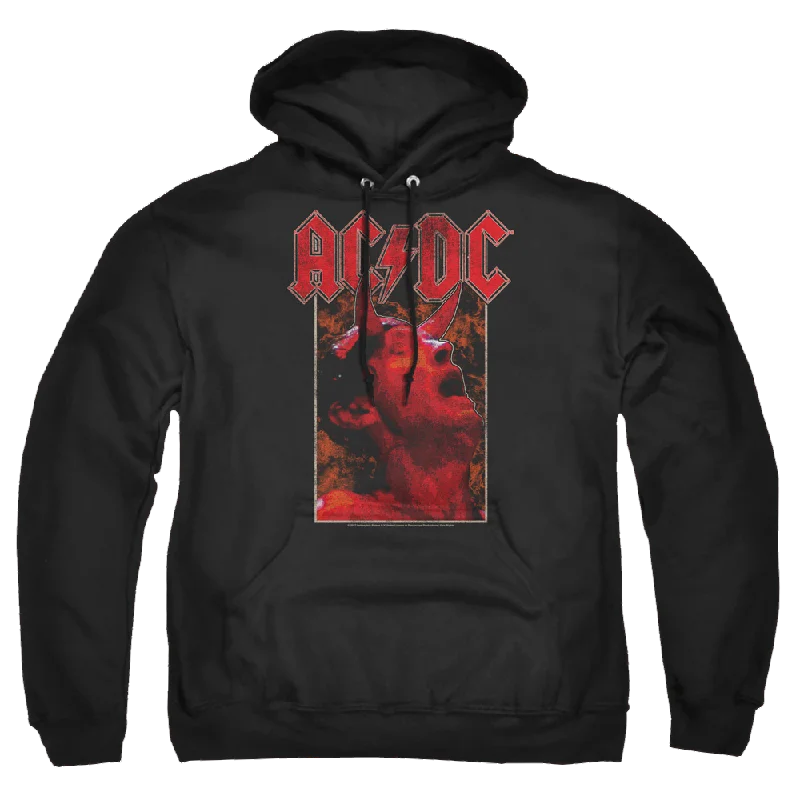 AC/DC Horns - Pullover Hoodie Faux Fur Trim