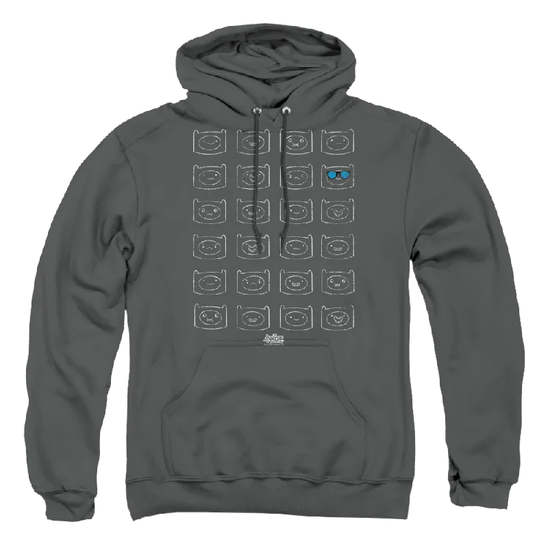 Adventure Time Finn Faces - Pullover Hoodie Cashmere Luxurious Pullover
