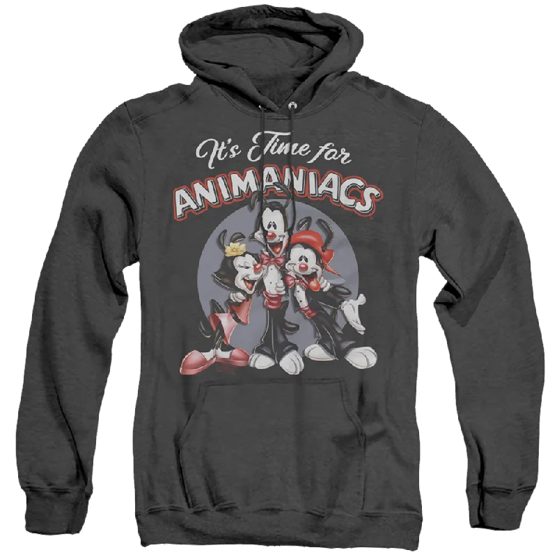Animaniacs Its Time For - Heather Pullover Hoodie Sheath Sleeve Elegant