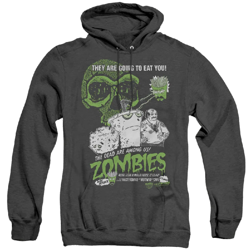Aqua Teen Hunger Force Zombies - Heather Pullover Hoodie Boxy Neck Sweater