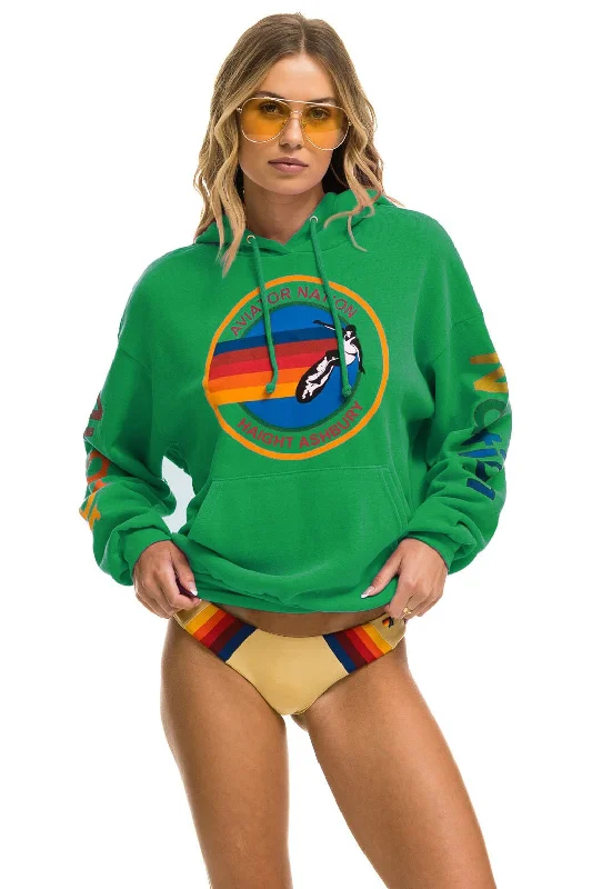 AVIATOR NATION HAIGHT ASHBURY RELAXED PULLOVER HOODIE - KELLY GREEN Textured Knit Design