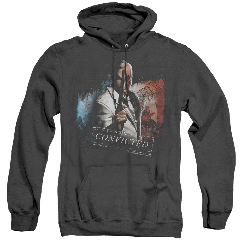 Batman Arkham City Two Face - Heather Pullover Hoodie Surplice Neck Pullover