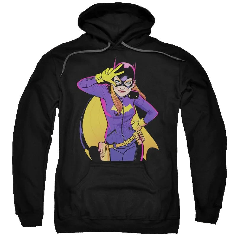 Batman Batgirl Moves - Pullover Hoodie Port Neck Pullover