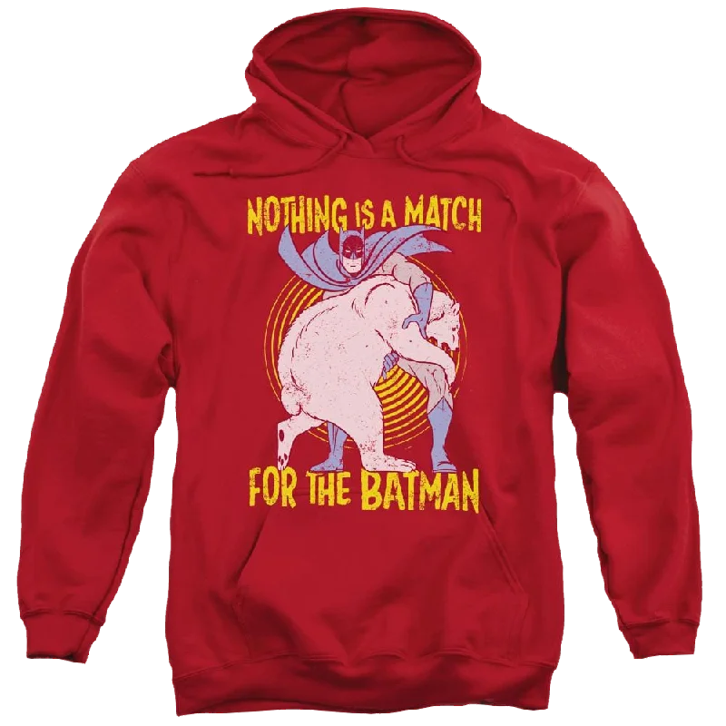 Batman Bear Wrastling - Pullover Hoodie Peter Pan Collar