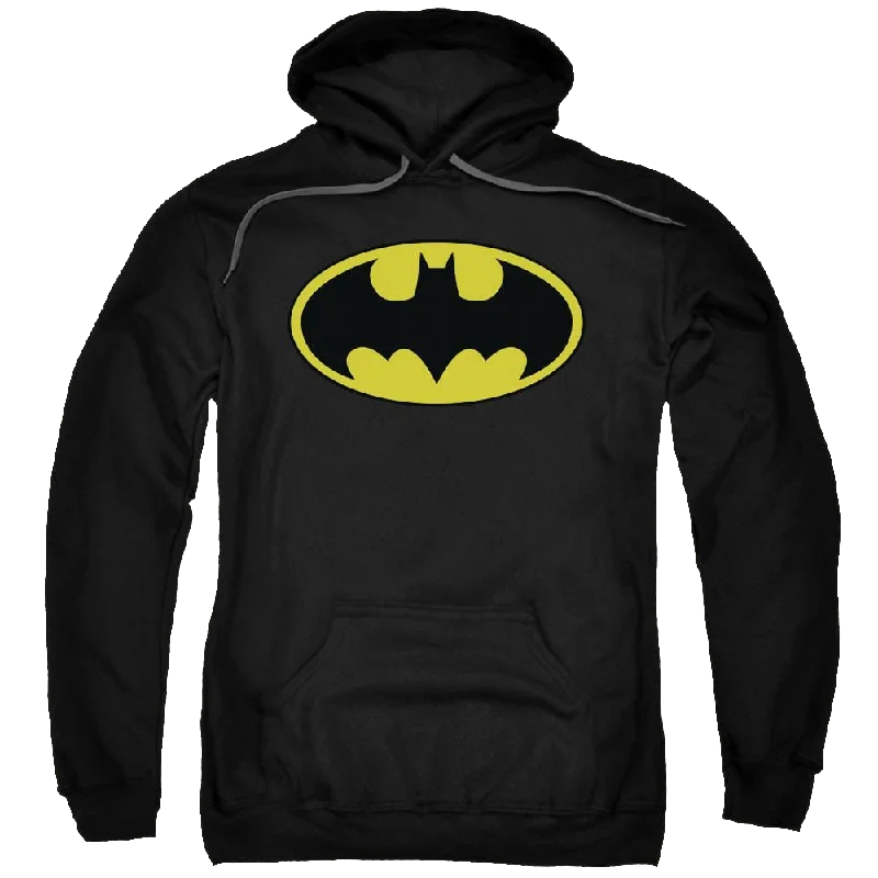 Batman Classic Logo - Pullover Hoodie Notched Neck Pullover