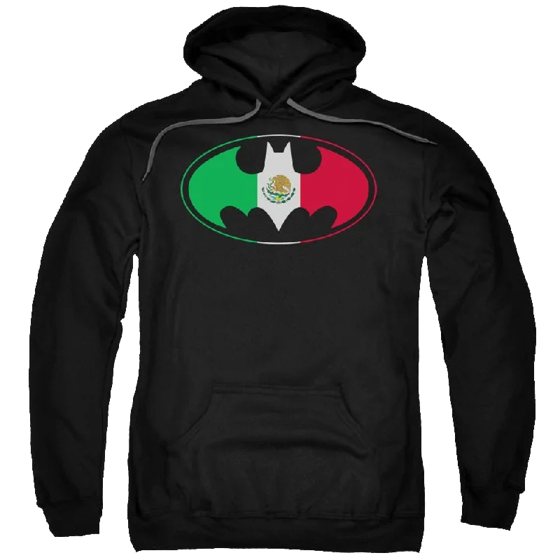 Batman Mexican Flag Shield - Pullover Hoodie Cowl Neck Pullover