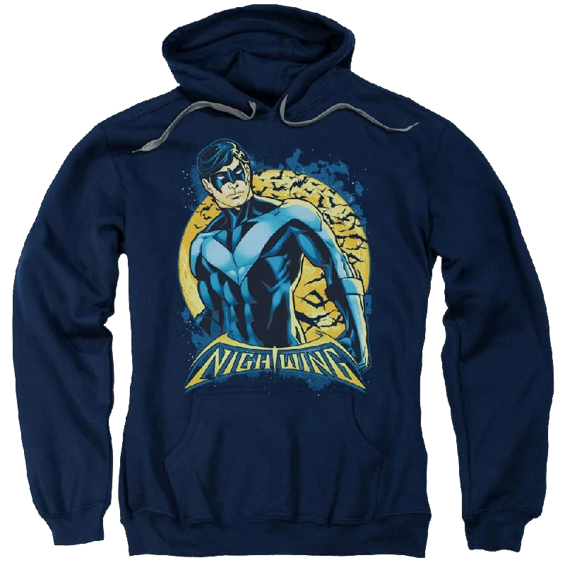 Batman Nightwing Moon - Pullover Hoodie Bardot Neck Top