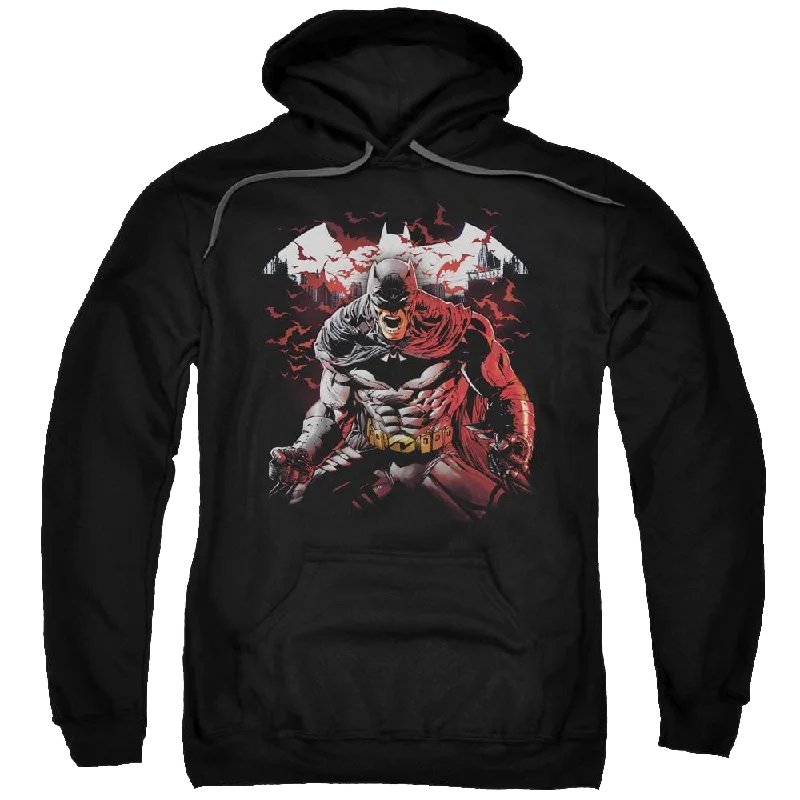 Batman Raging Bat - Pullover Hoodie Wrist Length Sleeve