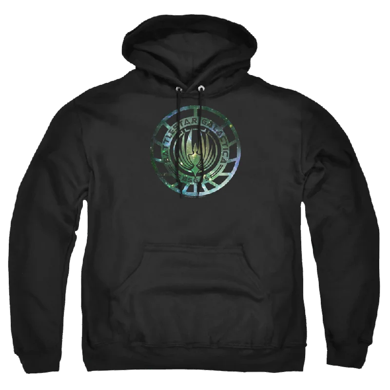 Battlestar Galactica Galaxy Emblem - Pullover Hoodie Slit Sleeve Stylish