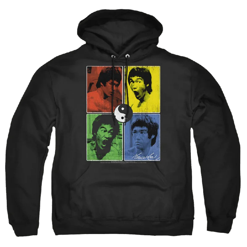 Bruce Lee Enter Color Block - Pullover Hoodie Short Puff Sleeve