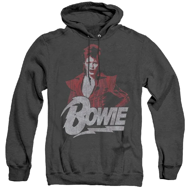 David Bowie Diamond David - Heather Pullover Hoodie Open Neck Pullover