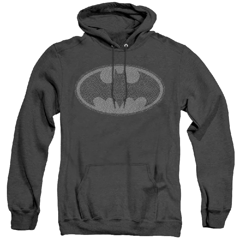 Dc Batman Elephant Signal - Heather Pullover Hoodie Ruffle Neck Pullover