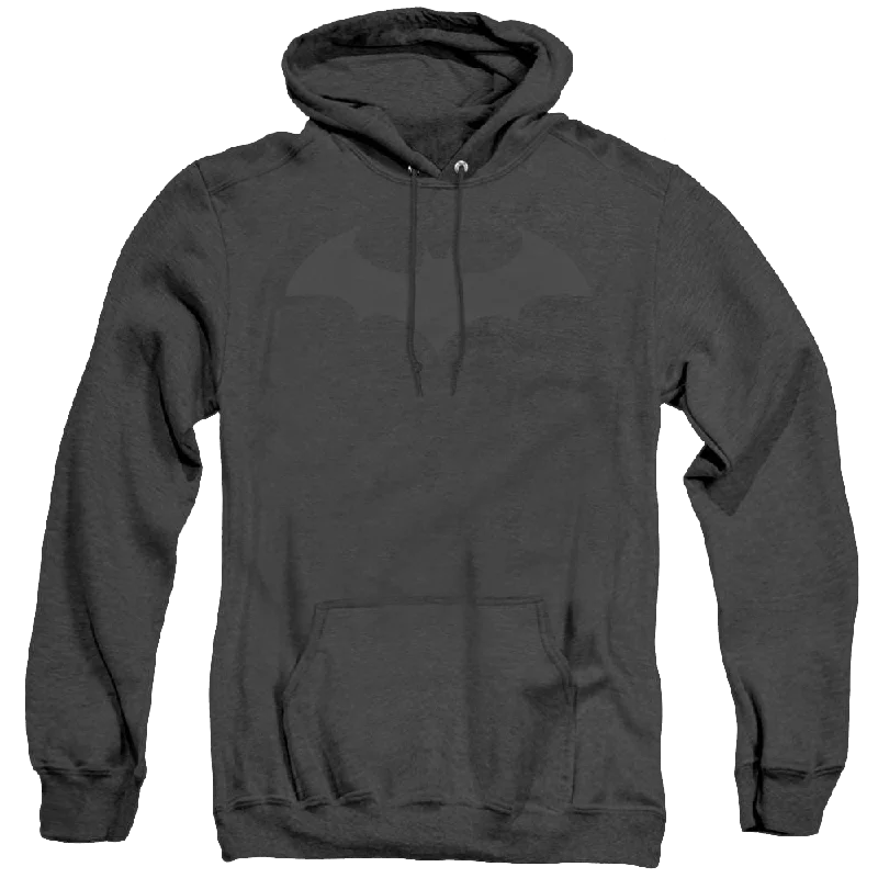 Dc Batman Hush Logo - Heather Pullover Hoodie Shawl Collar Sweater