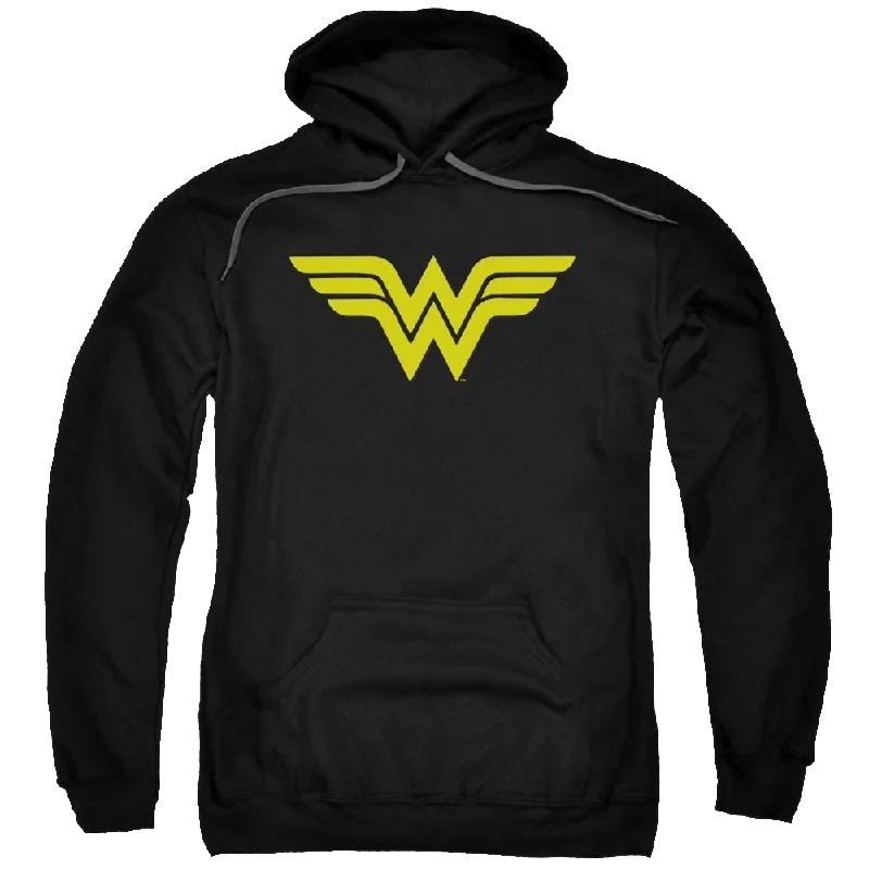 DC Comics Wonder Woman Logo - Pullover Hoodie Button Front Sweater