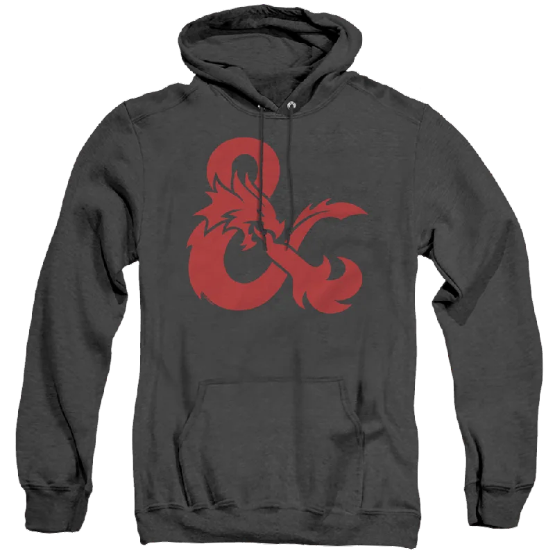 Dungeons & Dragons Ampersand Logo - Heather Pullover Hoodie Flutter Sleeve Feminine