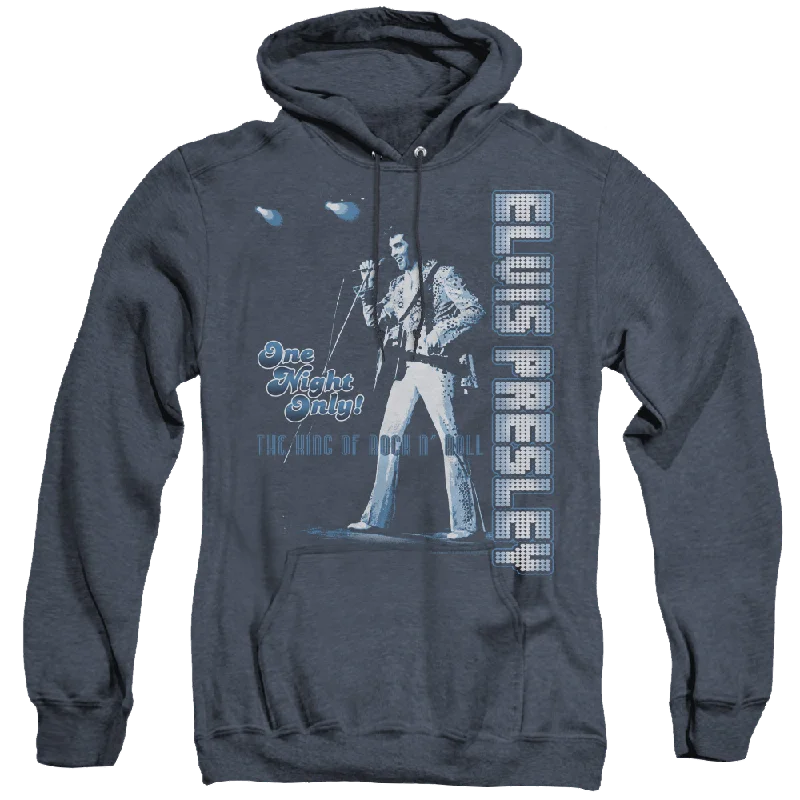 Elvis Presley One Night Only - Heather Pullover Hoodie Solo Sleeve Pullover