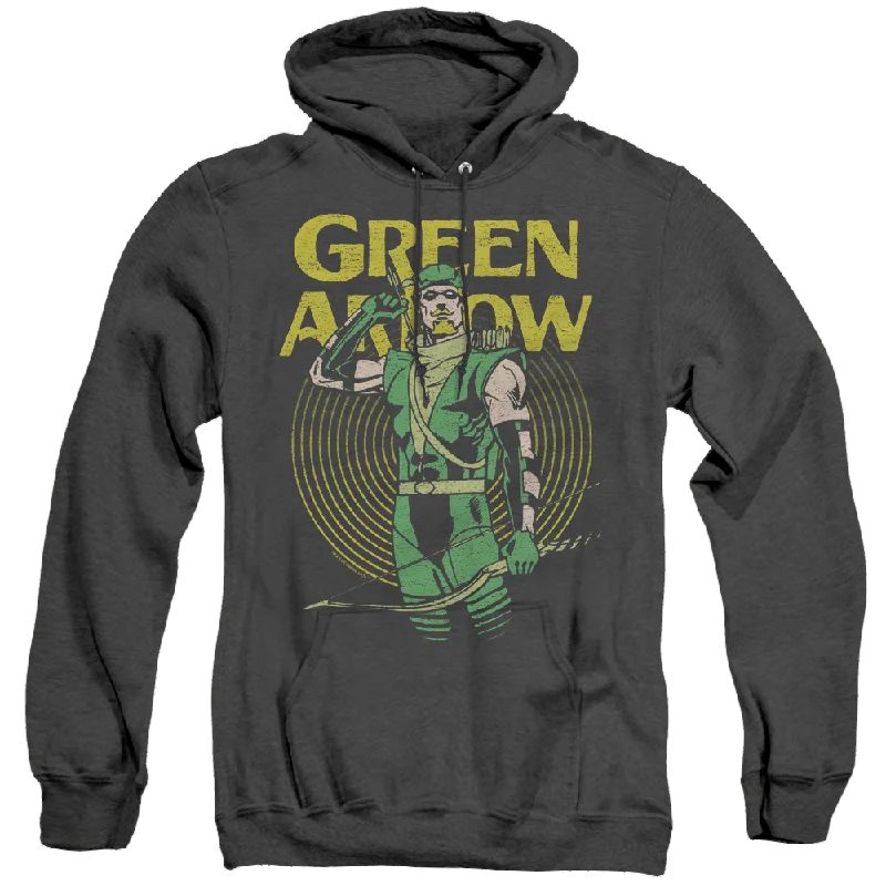 Green Arrow Pull - Heather Pullover Hoodie Wrist Length Sleeve