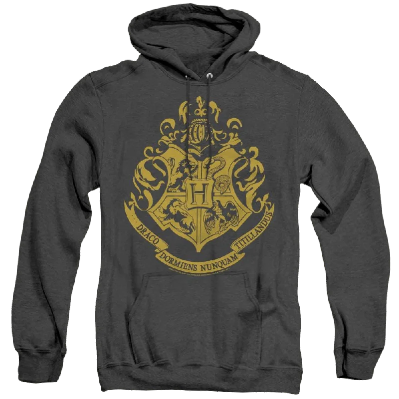 Harry Potter Hogwarts Crest - Heather Pullover Hoodie Lantern Sleeve Elegant